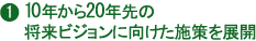10年から20年先の 将来ビジョンに向けた施策を展開