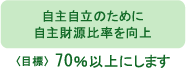 自主自立のために自主財源比率を向上