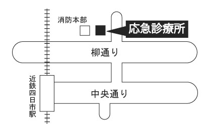 応急診療所の地図