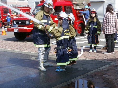 大矢知分団車庫見学3