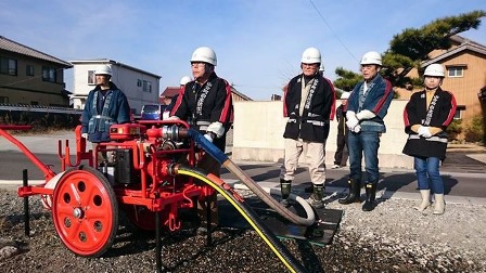 山分町放水訓練