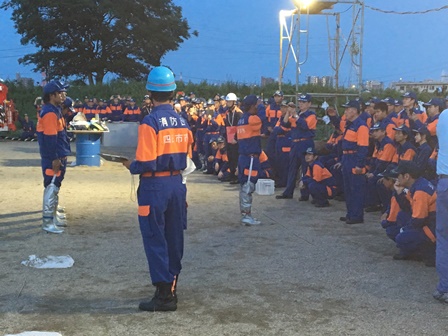 県分団訓練開始報告