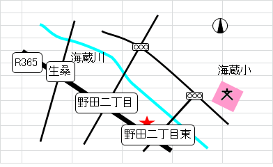 トヨタカローラ三重　四日市生桑店　地図