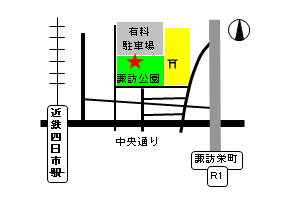 すわ公園交流館　地図