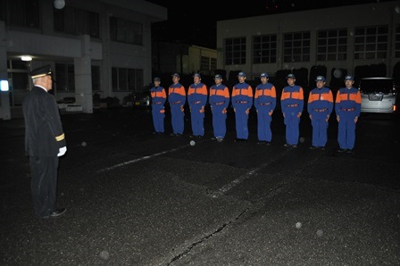 伊藤団長訓示(塩浜分団)