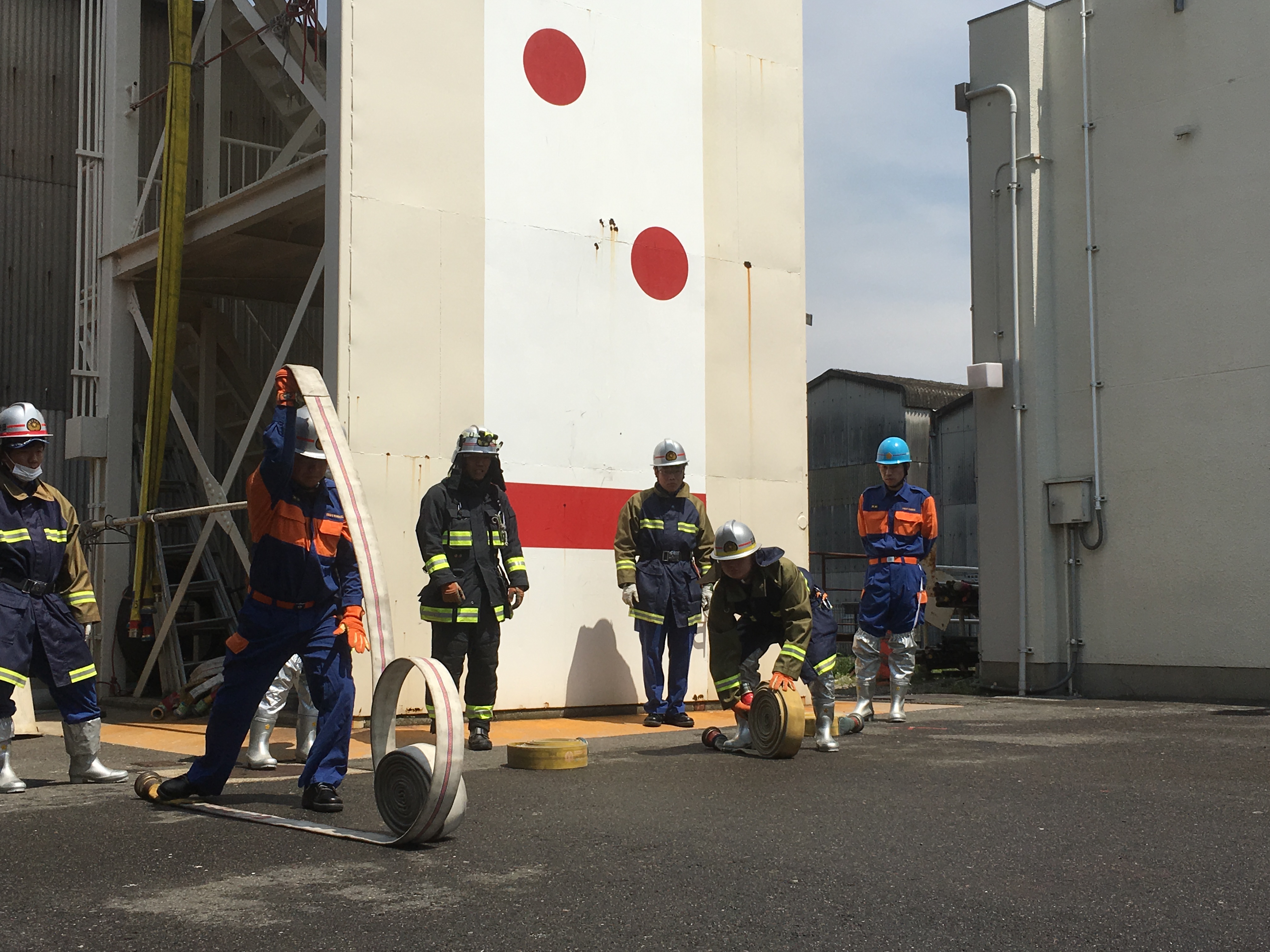 初任科ホース延長訓練