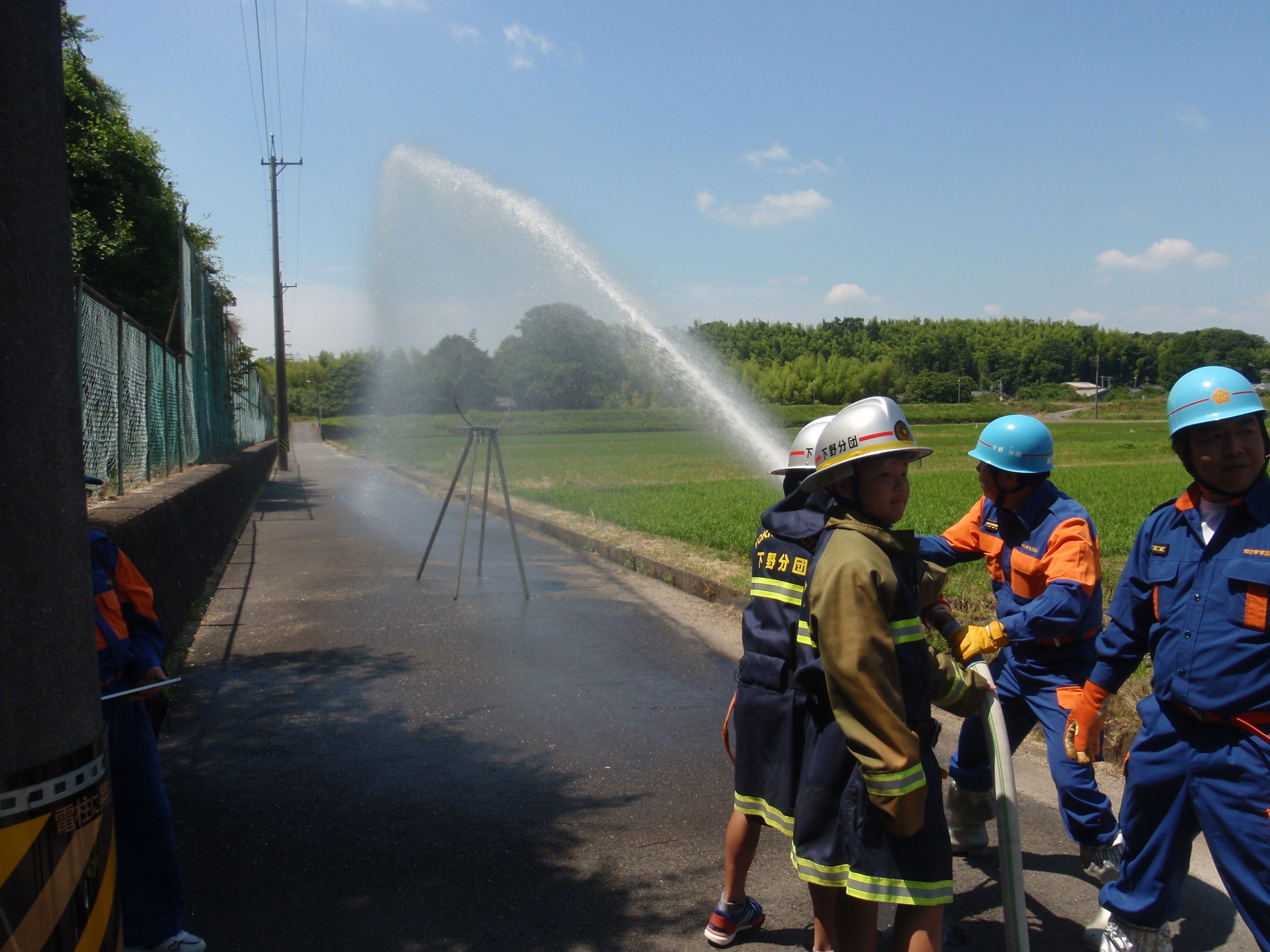 放水体験の指導