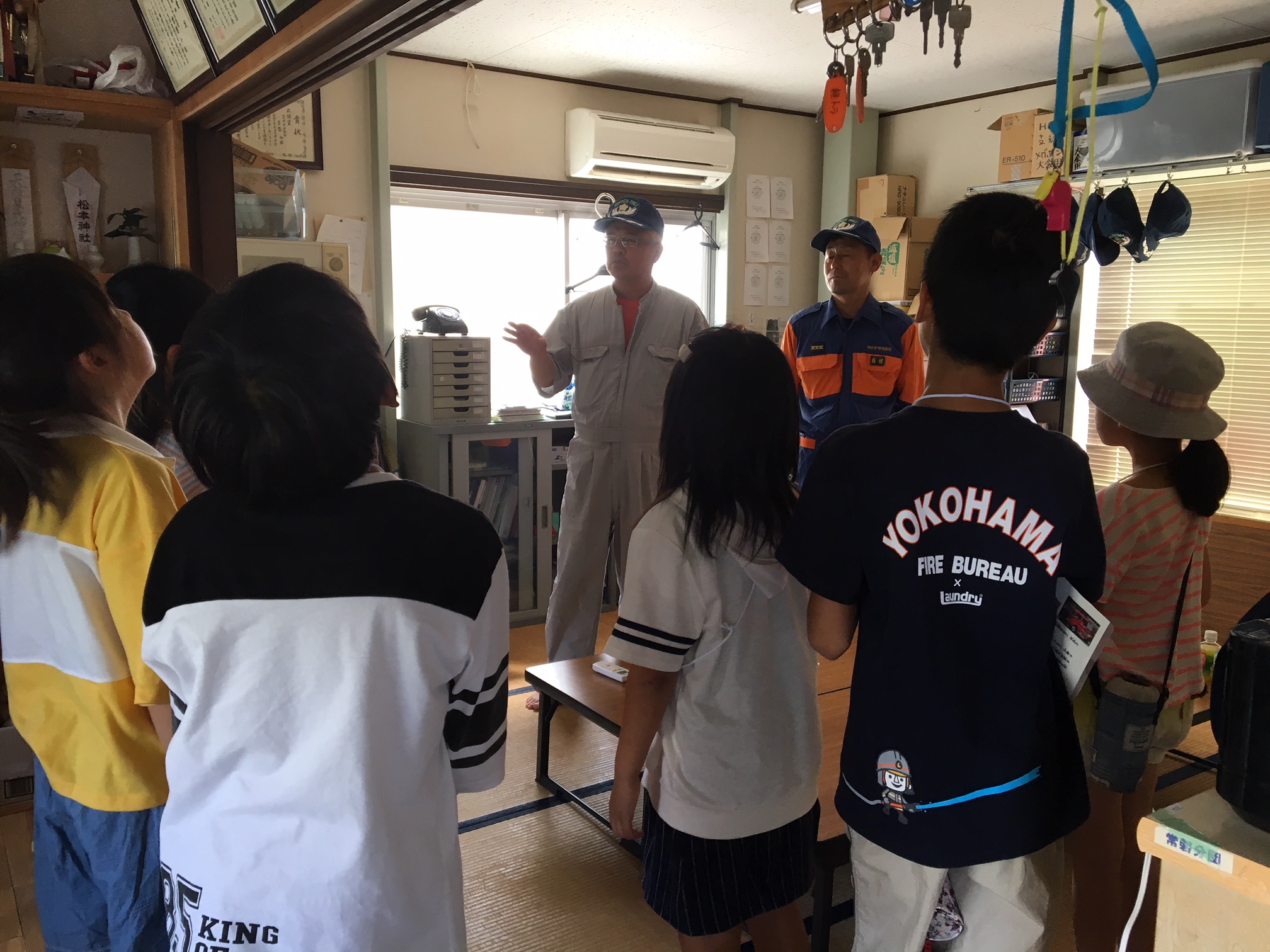 常磐分団車庫見学