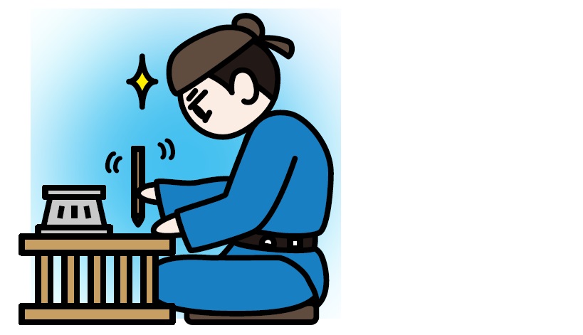 役人が仕事をしている様子イラスト