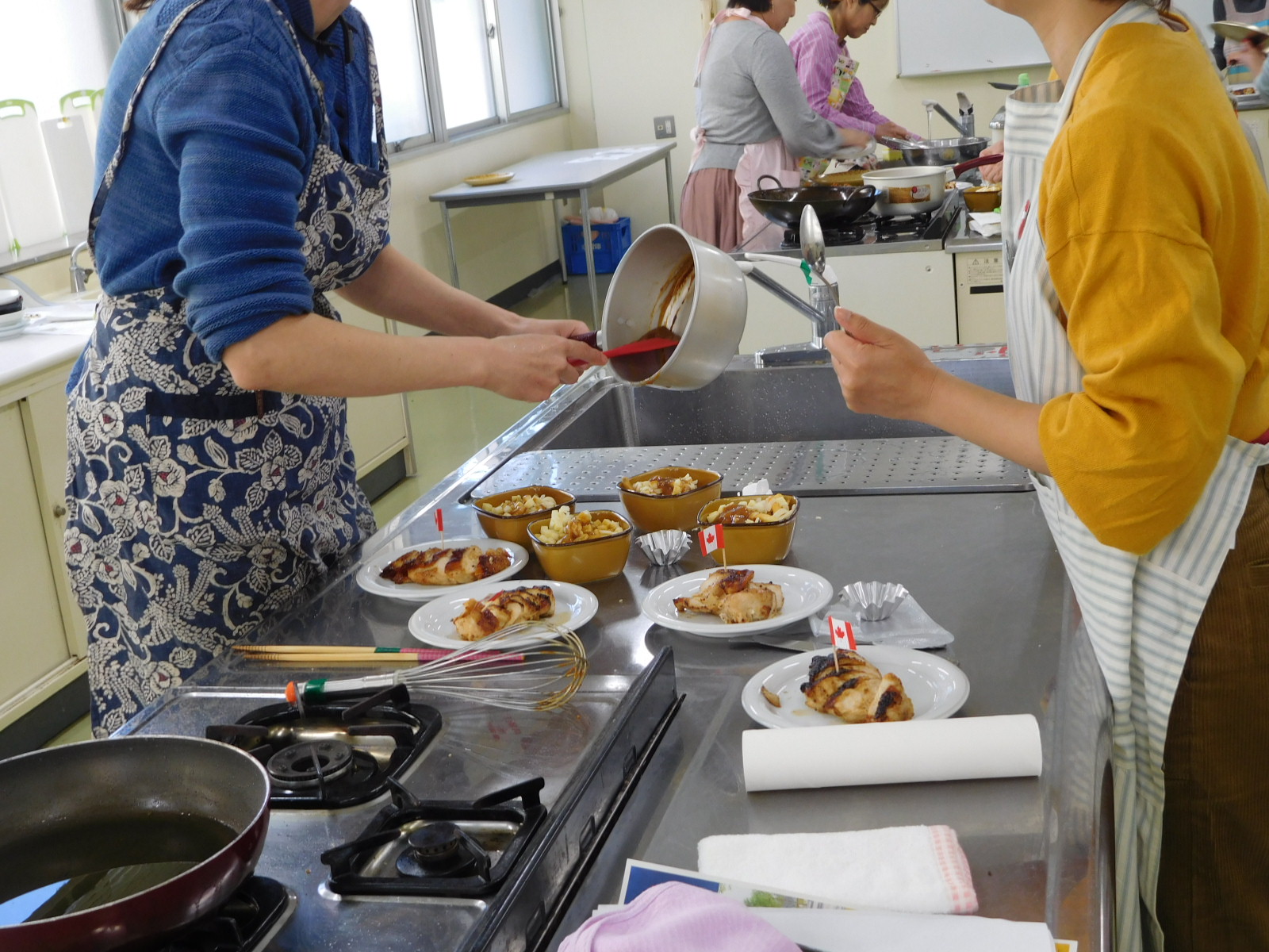 カナダ料理教室の様子