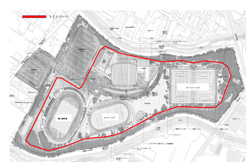 中央緑地トリムコース 図面画像