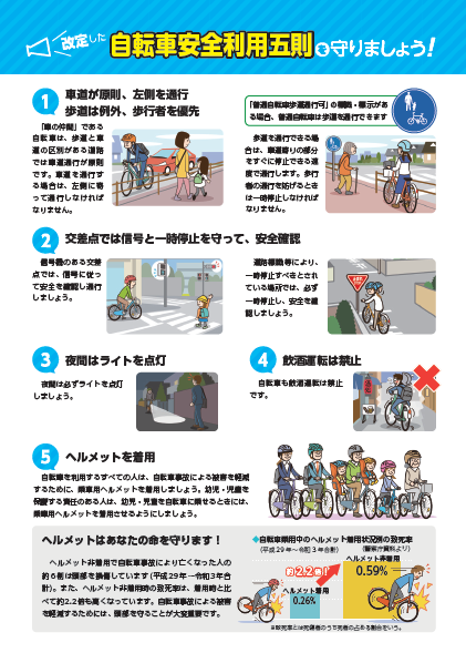 自転車安全利用五則チラシ