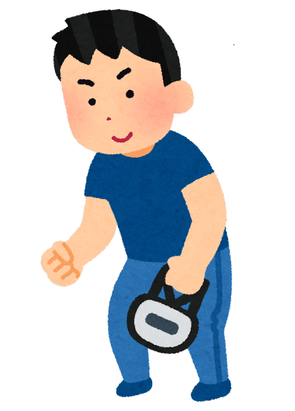 握力男性イラスト