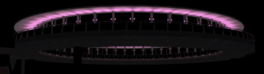 春の20時に演出する桜色の配色イメージ