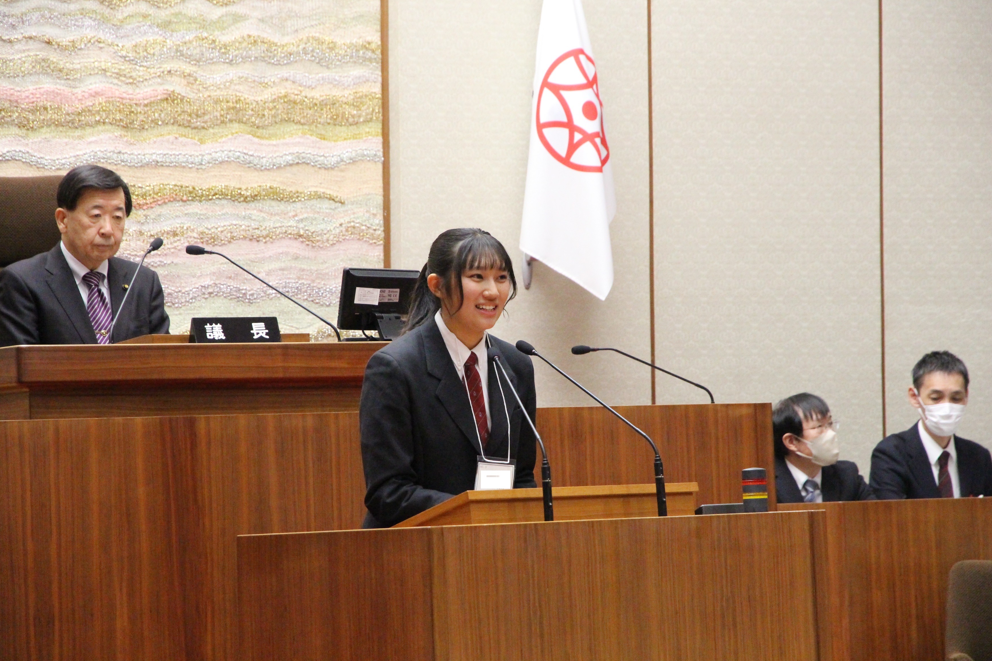 高校生議長候補の所信表明演説1人目