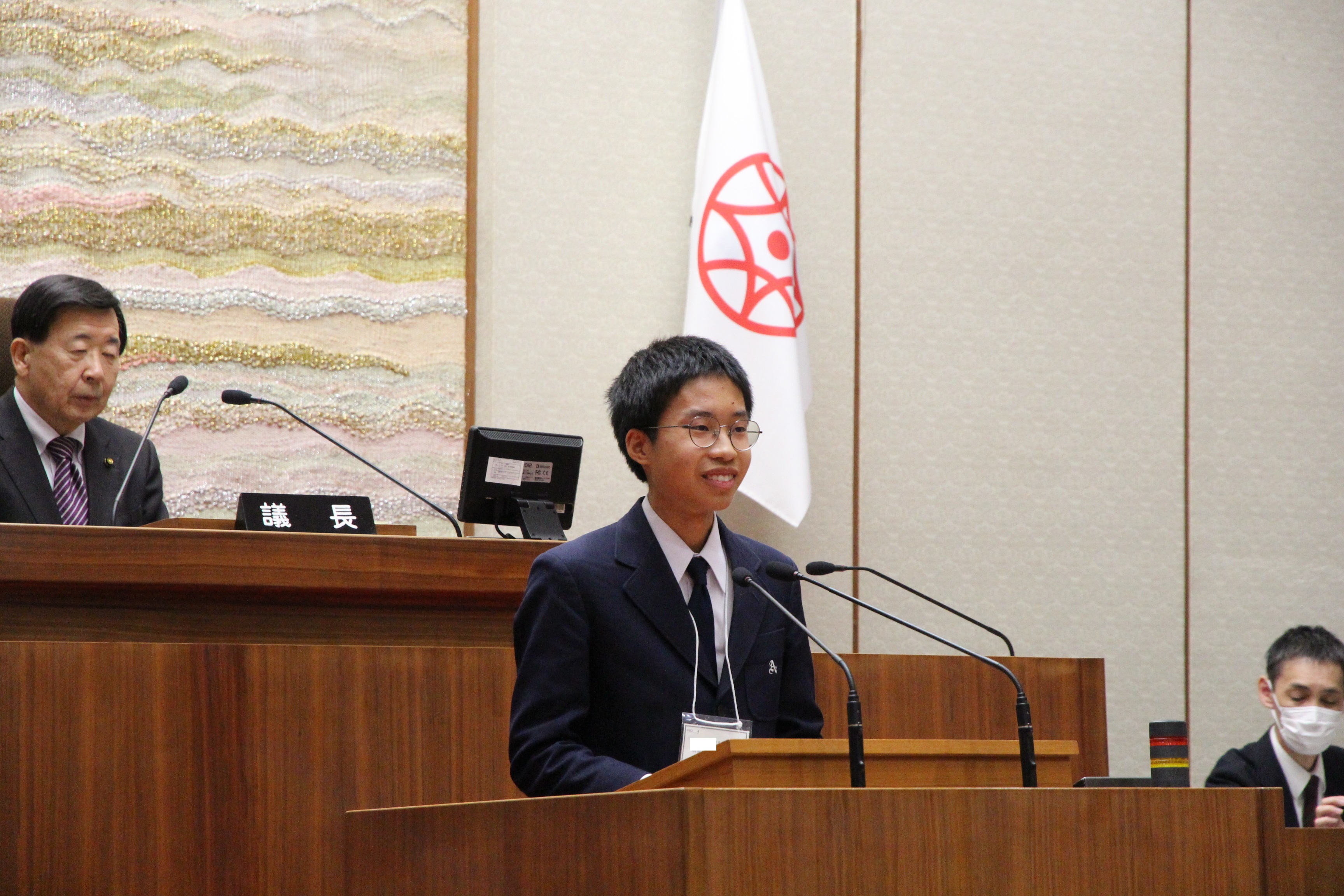 高校生議長候補の所信表明演説3人目